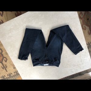 DL1961 skinny jeans w frayed ankles